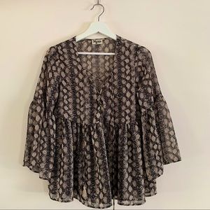 Show Me Your MuMu Snake Print Blouse